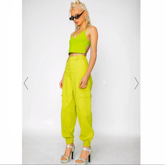 Giorgio Armani Pants - ARMANI silky flowy bright yellow joggers